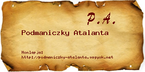 Podmaniczky Atalanta névjegykártya